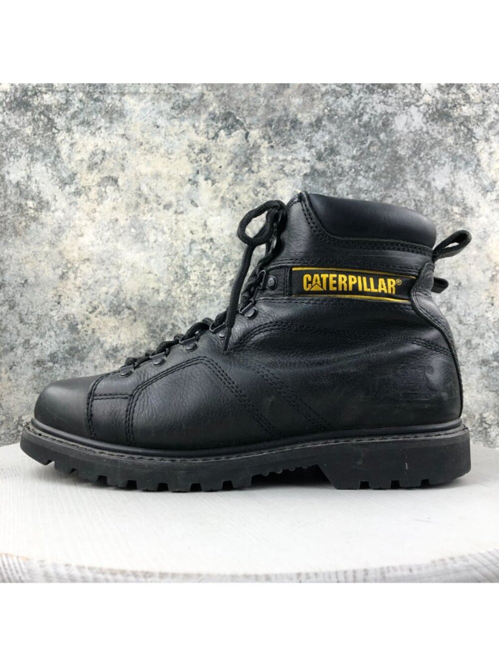 Caterpillar Men's Size 11 Black Leather Soft Toe Lace-Up Oil Resistant Work Boot - Picture 6 of 15